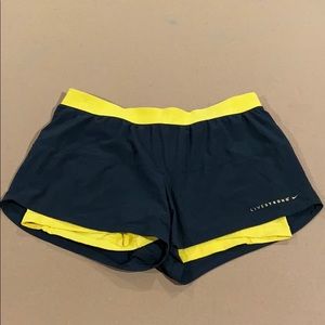 Livestrong Dri-Fit Nike Running Shorts Signs Wear